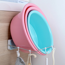 Washbasin storage rack Wall-mounted punch-free toilet wall washbasin rack Nail-free wall basin rack storage rack