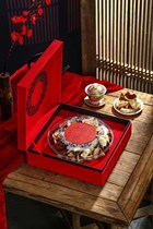 Ancient style high-end gift box new meeting tangerine leather packaging box iron box empty gift box high-grade half a catty New Tangerine Peel gift box empty packaging