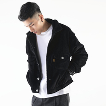 BOTB Japanese retro corduroy jacket Mens lambskin thickened jacket trend corduroy jacket