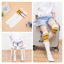 Childrens middle tube socks Korean version of autumn girls high tube socks knee-high boys football socks fashion baby dance socks