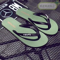 Flip-flops mens summer black rubber hard bottom non-slip wear-resistant clip toe sandals boys slippers tide