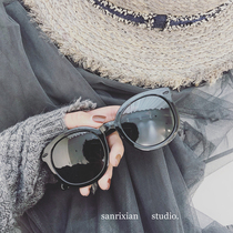 Summer summer Sydney the same net red sunglasses women retro arrow round face black women polarized sunglasses round frame mirror