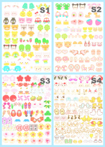 Print the Heat Shrinkable rubber stamp special DIY material colored pencil hand-painted DIY Heat Shrinkable earring studs series