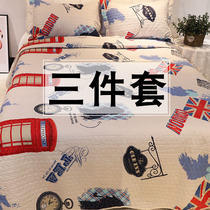 Padded bed cover sheets non-slip quilting three-piece summer European high-end luxury American Korean double-sided two-sided use