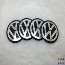 Volkswagen car sticker hub center cover sticker wheel label metal sticker steering wheel label