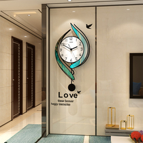 Modern minimalist watch wall clock living room light luxury personality creative atmosphere wall clock household fashion Nordic net red clock