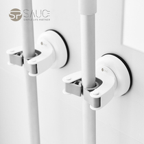 Japan suction cup hook mop rack Wall-mounted non-trace broom pylons Strong vacuum mop clip storage without drilling