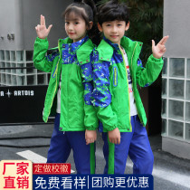 School uniforms kindergarten uniforms Primary School students Winter Childrens assault clothes plus velvet sports suits female boys suits