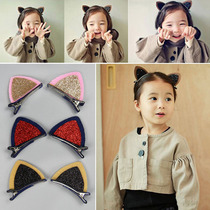 Korean childrens hair card headgear cat ears princess hair accessories girl baby clip Korean little girl cute hairclip