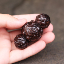 Fuyunchang ebony wood six-character truth When luck turns The handle to carry the toy pendant Creative small gifts