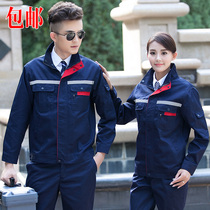 men's and women's wear-resistant autumn winter factory workshop auto repair labor protection thickened customized long sleeve work clothes suit