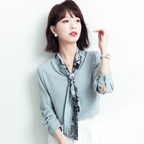 Advanced Sense Snowspinning Shirt Woman Design Sensation Small Crowblouse Early Spring 2022 New Long Sleeves Foreign Air Fashion Little Jersey Tide