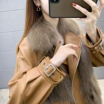 2020 new small imitation fox hair imitation leather grass coat womens short simulation leather fur one-piece coat Korean version