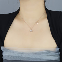 Sector Necklace Women Ins Nets Red small crowdsourced design Sensation Tidal air quality Light luxury High sense Little Skirt Lock Bone Chain