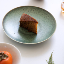 Sanmaijia original Nordic household ceramic dish Western plate steak plate black tableware breakfast plate round flat plate