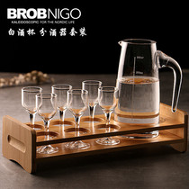 KTV bar bullet cup crystal glass wine divider tall cup small white glass set household wine glass