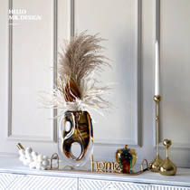 Eurostyle Minimalist Glass Floral Emulation Floral Floral Composition Villa Sale Office Living Room Flower Flower Vase Light Extravaganza