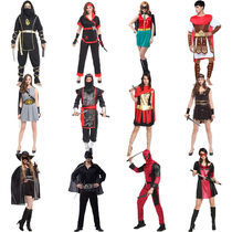 Annual party Halloween ball party suit cos superhero Zorro Deadpool ninja Roman warrior dress