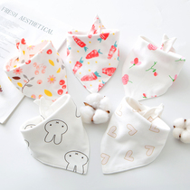 Saliva towel Baby cotton bib spring and autumn scarf waterproof spit milk bib bib Baby boy girl triangle towel