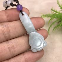 Natural Myanmar Emerald Old Pit A Goods Emerald Ruyi Pendant Lifetime Ruyi Pendant Sending Certificate Support Recheck