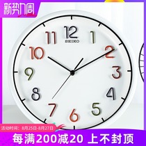 Seiko watch creative European-style mute Chinese living room atmosphere simple clock modern household fashion quartz wall clock