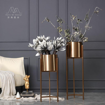 Eurostyle Modern Metal Floral Ground Floral Frame Floral Suit Villa-like Inter-board Hotel Clubhouse Designer Pendulum