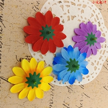 5 5cm small daisy flower head sunflowers lawn decoration flowers head silk flower fake flowers diyflower ring material