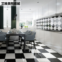 Bright matt kitchen Foshan tiles 300x600 pure black and white tiles Bathroom decoration non-slip floor tiles 300