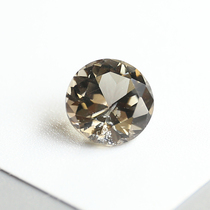 4 11 carat natural light brown Beaver Naked Stone Round Withdrawal Glass Body Fire Color Glitter Private customization