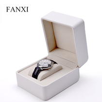 FANXI watch box PU leather car line craft packaging box Gift box Watch storage box rounded corner