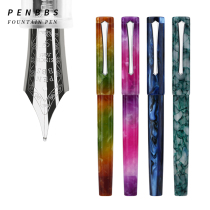 penbbs China Pen Forum 487 model imported resin material magnet ink Ink ink fountain pen adult business writing character knife tip round sharpening gift box pen