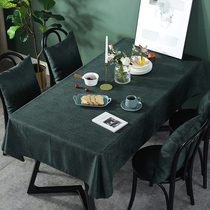 American velvet cloth tablecloth dark green rectangular coffee table table fabric office conference room special tablecloth