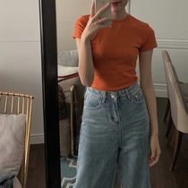 Nostalgic then T - shirt can also be very gentle and good texture pure cotton to be a short - sleeved multicolor