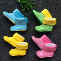 Childrens rainshoe velvet cover Warm shoe cover padded thick fleece