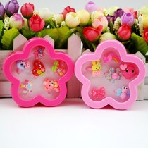 Children baby girls little princess first jewelry prizes gifts little girls toys cartoon plastic rings small rings