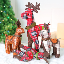 Christmas gift fabric Christmas Deer shopping mall Hotel family decoration decoration Childrens gift
