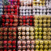 Holiday decorations Color ball Mall shop ceiling ball pendant Christmas Christmas tree pendant Store window decoration