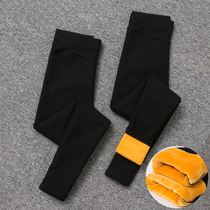 Plus velvet padded leggings women wear 2021 autumn and winter New Korean warm Joker tight black casual pencil