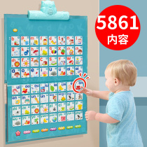 Childrens early education point reading machine Pinyin alphabet learning Bilingual point reading Infants and young children Chinese and English intelligent sound wall chart