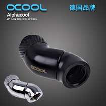 Alphacool all copper high end joint 45 degree double elbow serpentine joint G1 4 inner and outer thread black silver