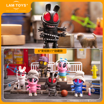 HugtheK Hoge Hogue series blind box Tide play hand-made resin craft skateboard doll car desktop ornaments