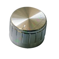 Silver knob cap power amplifier volume adjustment switch potentiometer knob switch 26x17mm for 6mm handle