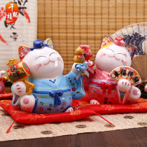 Cash Cat Deposit Money Pot Lovers Swing Piece Wedding Celebration Dual 520 Creative Wedding Gift Ceramic Savings Pot Adornment