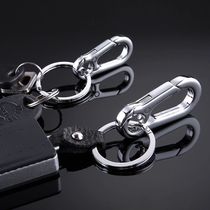 Car male and female waist hanging key buckle full metal key ring Couple anti-lose key chain minimalist personality high up