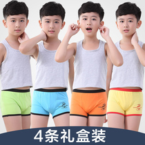 Childrens underwear boys flat corner cotton summer thin Big Boy 12 boys junior high school students 15-year-old cotton