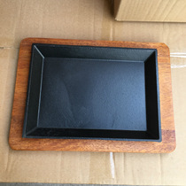 Iron plate of garlic shrimp iron plate rectangular fish plate household commercial gas barbecue plate frying pan iron plate shrimp burning plate