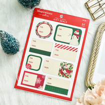Hot stamping shiny Christmas series flat account diary stickers Christmas stickers paper vintage