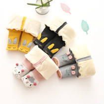 Female baby cotton pants velvet thick winter baby three layers of cotton 01-2-3-4-year-old girl with cotton leggings