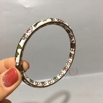 Antique antique Miscellaneous handmade cloisonne enamel bronze tire painted orchid bracelet