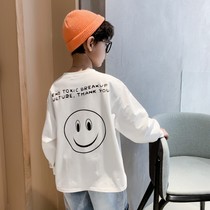 Boys autumn T-shirt 2021 new middle and big children bombing Street Tide brand 5 spring and autumn children handsome long sleeve base shirt